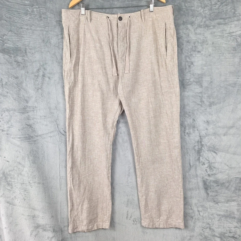 Perry Ellis Pants Mens 38x30 Linen Blend Beach Coastal Resort Vacation Casual